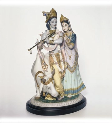 Lladro Radha Krishna 2005-2009 Porcelain Figurine