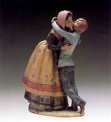 Lladro Kissing The Mother 1980-81 Porcelain Figurine