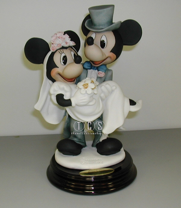 Giuseppe Armani Mickey And Minnie Bride & Groom Sculpture