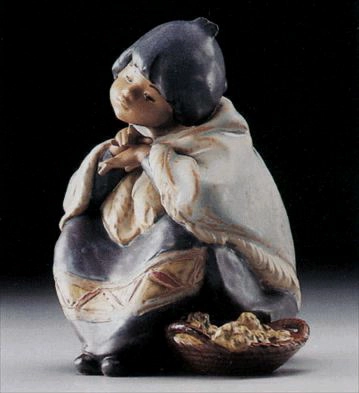 Lladro Oriental Flower Vendor 1985-94 *** Porcelain Figurine