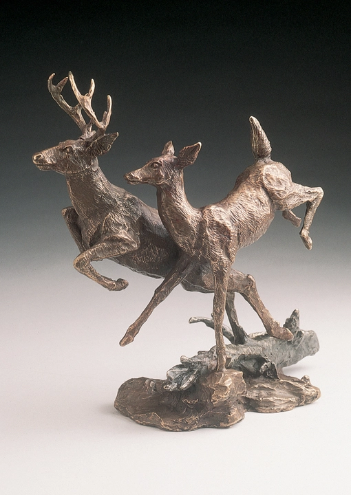 Mark Hopkins Deer Bronze Sculpture