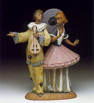 Lladro Costumed Couple 1991-93 Porcelain Figurine