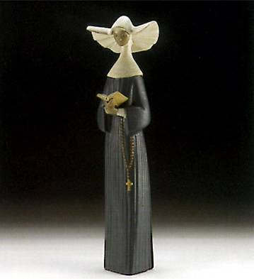 Lladro A Prayful Moment (blue) 1996-99 Porcelain Figurine