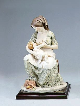 Giuseppe Armani Mother Breast Feeding Sculpture