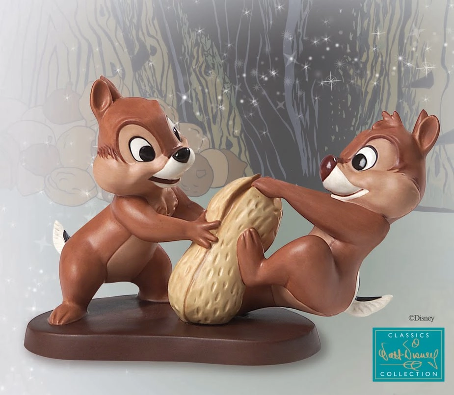 WDCC Disney Classics Working For Peanuts Chip N Dale Determined Duo Porcelain Figurine