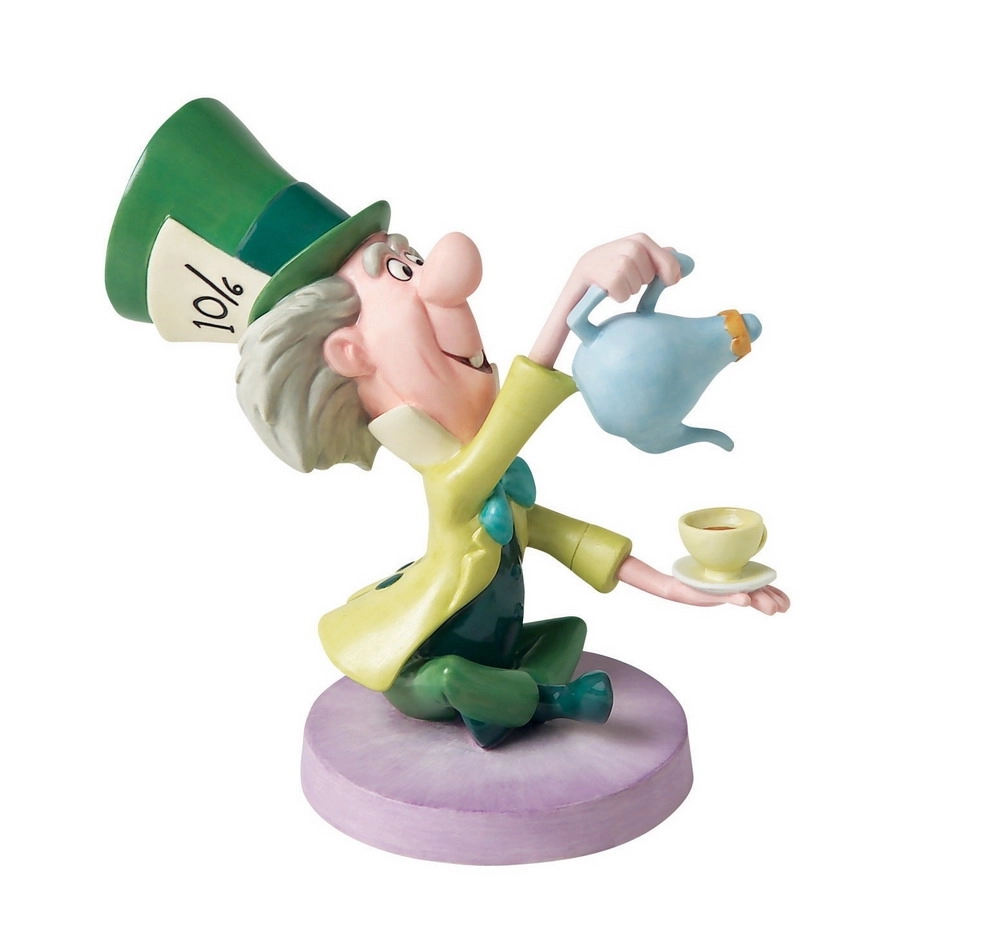 WDCC Disney Classics Alice In Wonderland Mad Hatter Topsy Turvy Tea Tottler Wdcc In The Spotlight Quintessentially Disney Porcelain Figurine