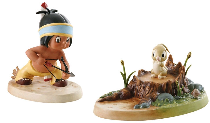 WDCC Disney Classics Little Hiawatha And Bunny Mighty Hunter Porcelain Figurine