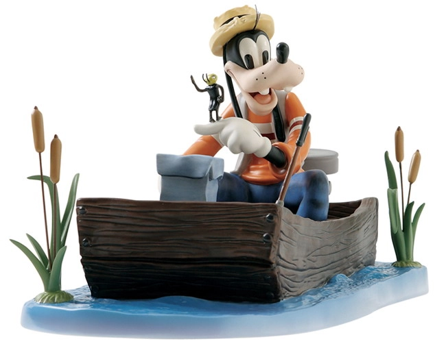 WDCC Disney Classics Goofy And Wilbur Fishing Follies Porcelain Figurine