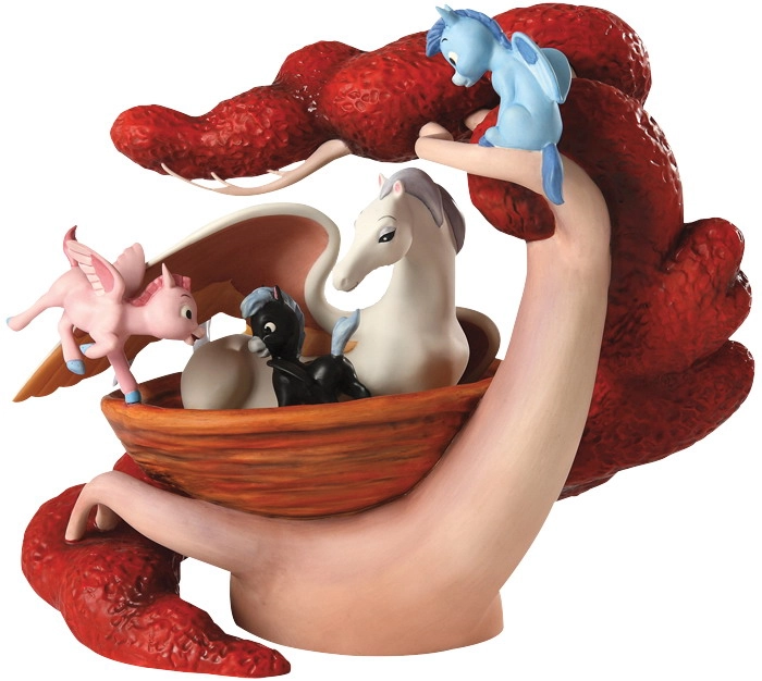 WDCC Disney Classics Fantasia Pegasus Family Mythic Menagerie Porcelain Figurine