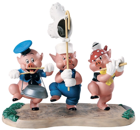 WDCC Disney Classics Three Little Pigs Triumphant Trio 