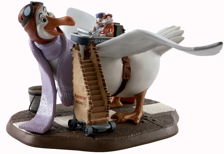 WDCC Disney Classics The Rescuers Orville Bernard And Miss Bianca Cleared For Take Off Porcelain Figurine