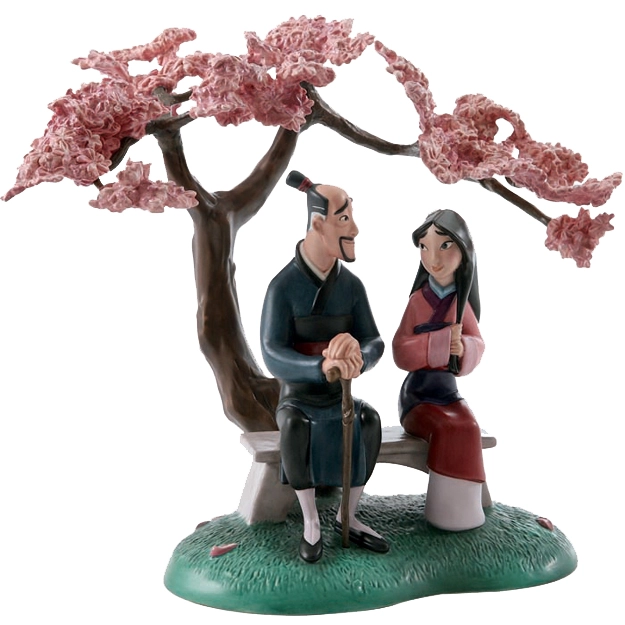 WDCC Disney Classics Mulan And Father When It Blooms It Will Be The Most Beautiful Of All Porcelain Figurine