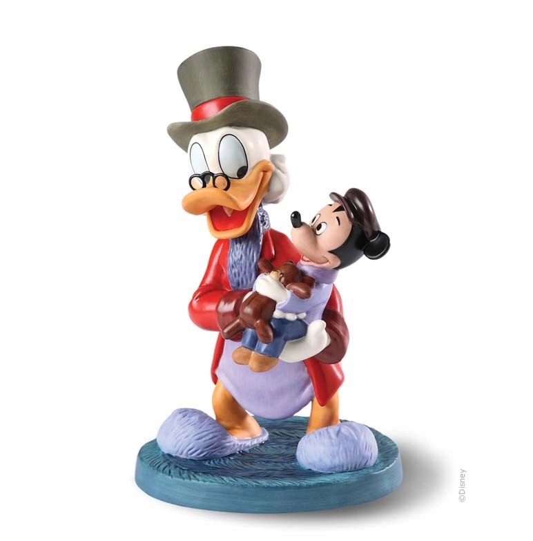 WDCC Disney Classics Classic Cartoons Scrooge and Tiny Tim Tidings of Joy and Goodwill Porcelain Figurine