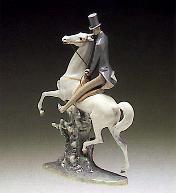 Lladro Man On Horse 1969-85 Porcelain Figurine