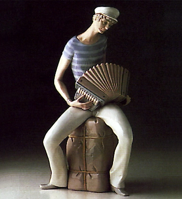 Lladro Sailor Accordian Player 1969-78 Porcelain Figurine