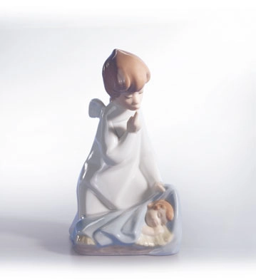 Lladro Angel With Child 1969-02 Porcelain Figurine