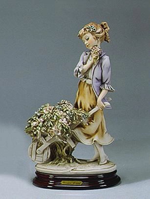 Giuseppe Armani Flower Cart Sculpture