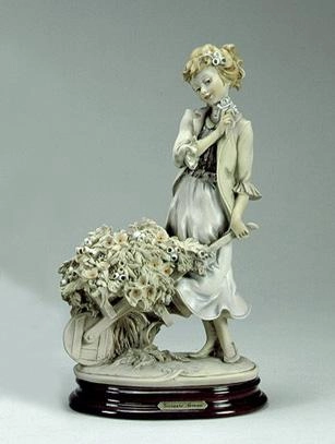 Giuseppe Armani Flower Cart Sculpture