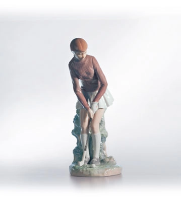 Lladro Lady Golfer Porcelain Figurine