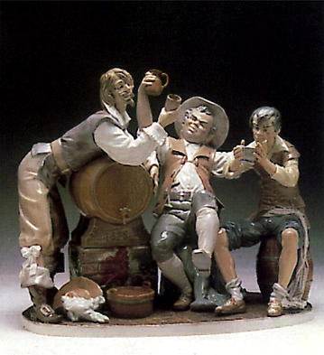 Lladro Tavern Drinkers 1977-1985 Porcelain Figurine