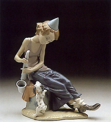 Lladro Clown With Saxaphone 1980-85 Porcelain Figurine
