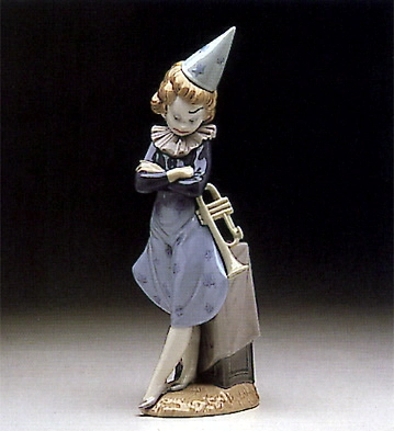 Lladro Clown With Trumpet 1980-85 Porcelain Figurine