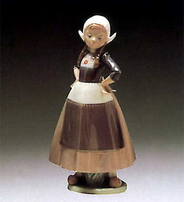 Lladro Gretel Dutch Girl 1980-85 Porcelain Figurine