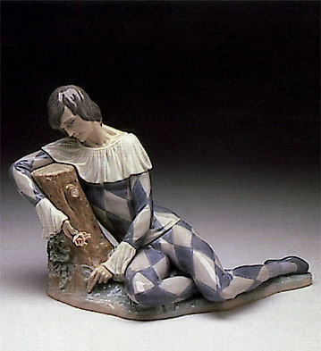 Lladro Harlequin Reclining 1982-88 Porcelain Figurine