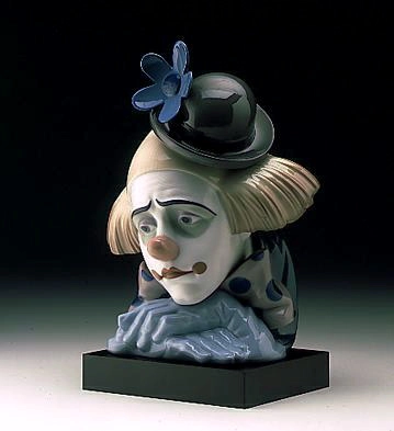 Lladro Pensive Clown 1982-00 Porcelain Figurine