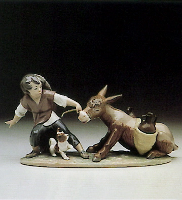 Lladro Stubborn Donkey 1982-93 Porcelain Figurine