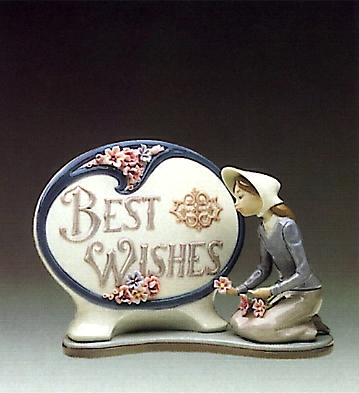 Lladro Best Wishes Plaque 1984-86  Porcelain Figurine