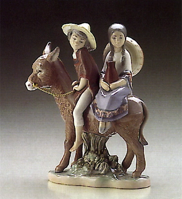Lladro Ride In The Country 1986-93 Porcelain Figurine