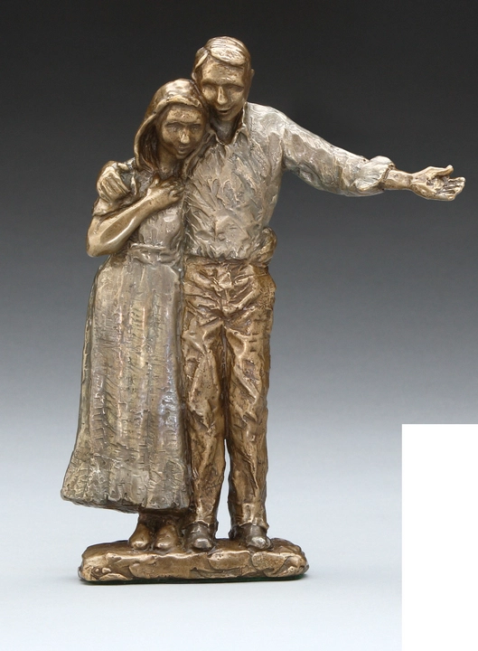 Mark Hopkins Proud Parents Bronze Sculpture