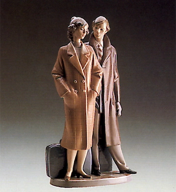 Lladro Sad Parting 1989-91 Porcelain Figurine