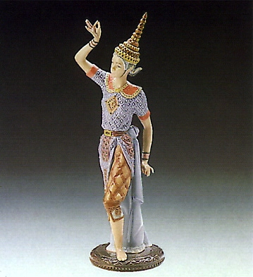 Lladro Male Siamese Dancer 1989-93 Porcelain Figurine