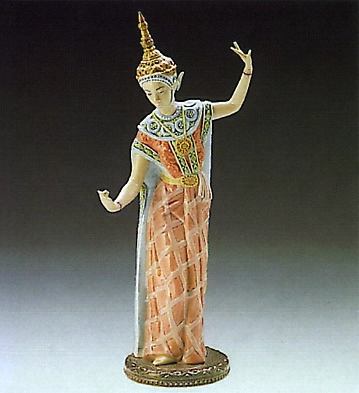 Lladro Female Siamese Dancer 1989-93 Porcelain Figurine