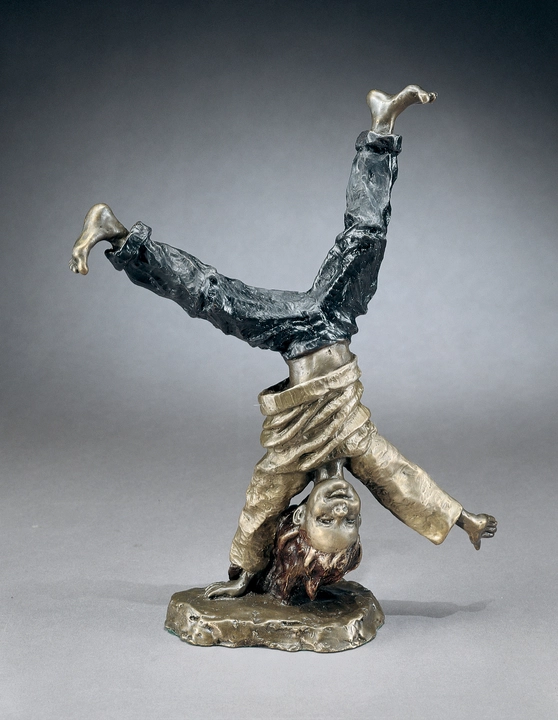 Mark Hopkins Cartwheeling Bronze Sculpture