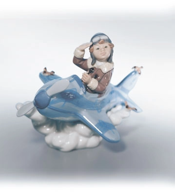 Lladro Over The Clouds Porcelain Figurine