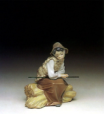 Lladro Old Shepherdess 1991-96 Porcelain Figurine