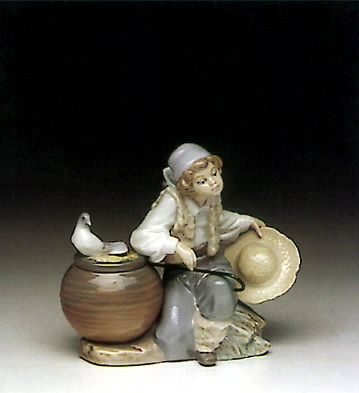 Lladro Old Shepherd 1991-96 Porcelain Figurine