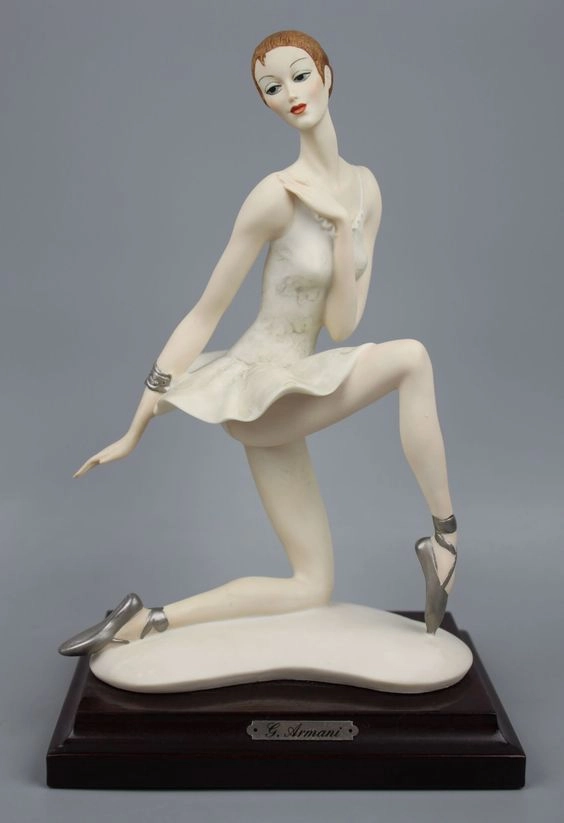 Giuseppe Armani Knelt Dancer (Ballerina) Signed Sculpture