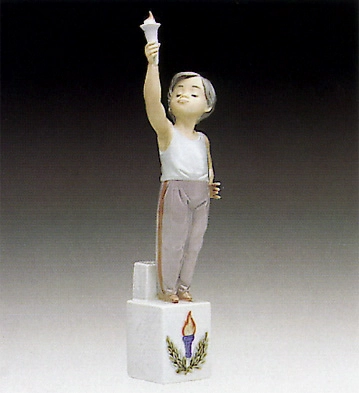 Lladro Olympic Torch 1992-94 *** Porcelain Figurine