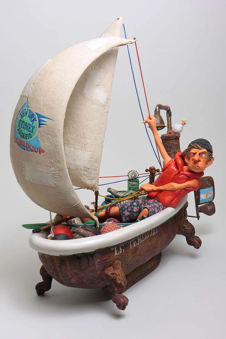 Guillermo Forchino Ship Ahoy - Navire En Vue Comical Art Sculpture