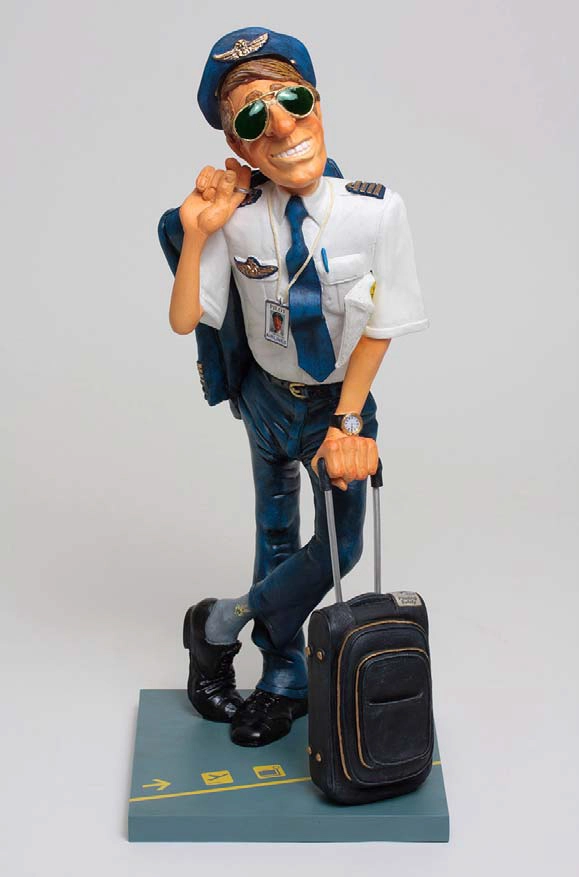 Guillermo Forchino The Pilot Comical Art Sculpture