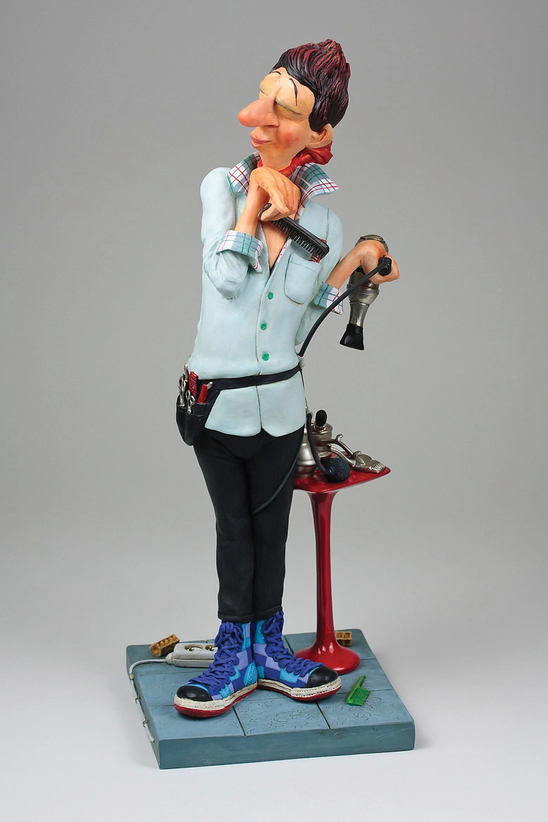 Guillermo Forchino The Hairdresser Comical Art Sculpture