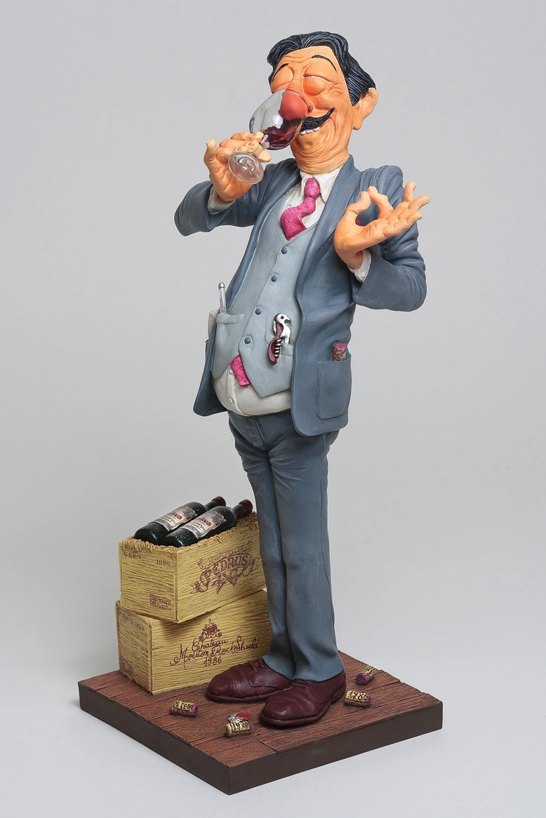 Guillermo Forchino The Wine Taster Comical Art Sculpture