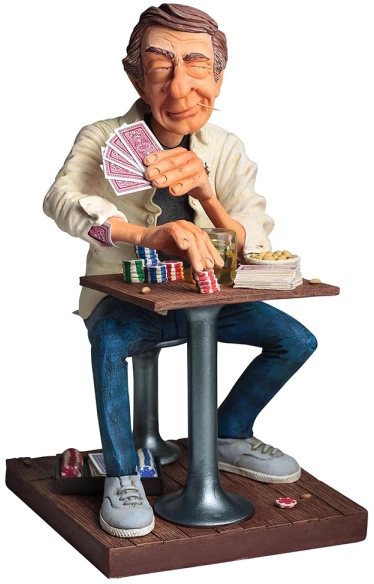 Guillermo Forchino Mr. Poker Face Comical Art Sculpture