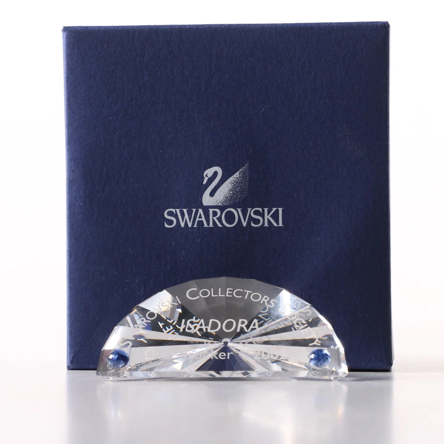 Swarovski Crystal Isadora 2002 Title Plaque in English Crystal
