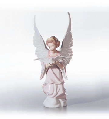 Lladro Angel Of Peace 1994-2002 Porcelain Figurine