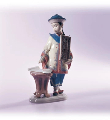 Lladro Asian Scholar 1995-2002 Porcelain Figurine